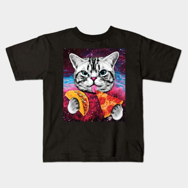 TACO CAT Kids T-Shirt by toddgoldmanart